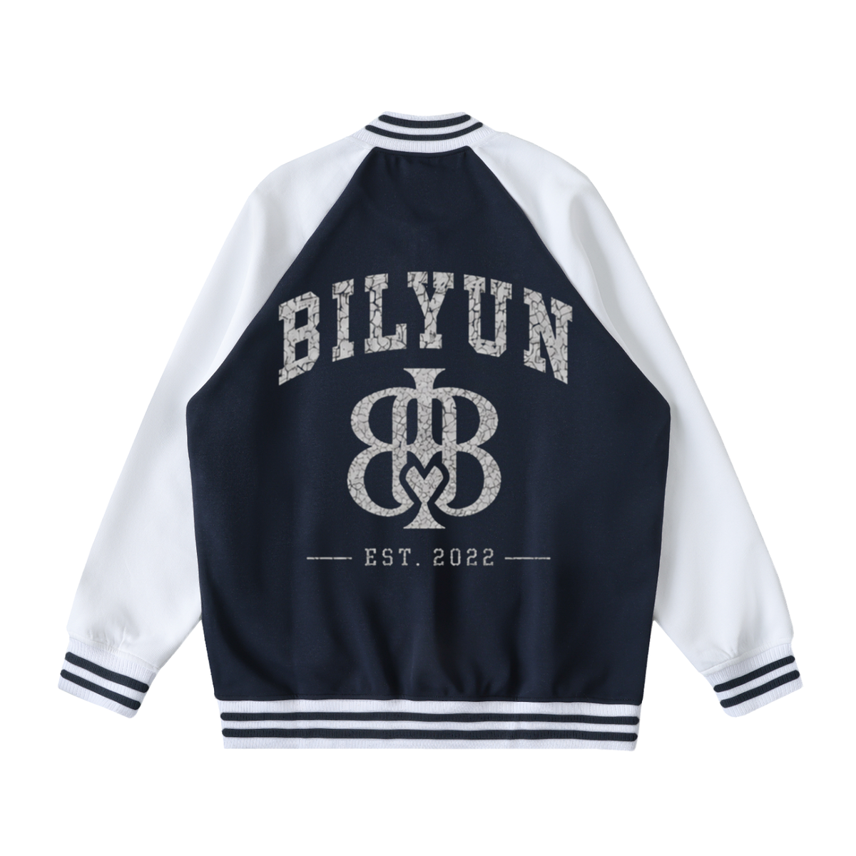 Two Tone Raglan Sleeve Varsity Jacket