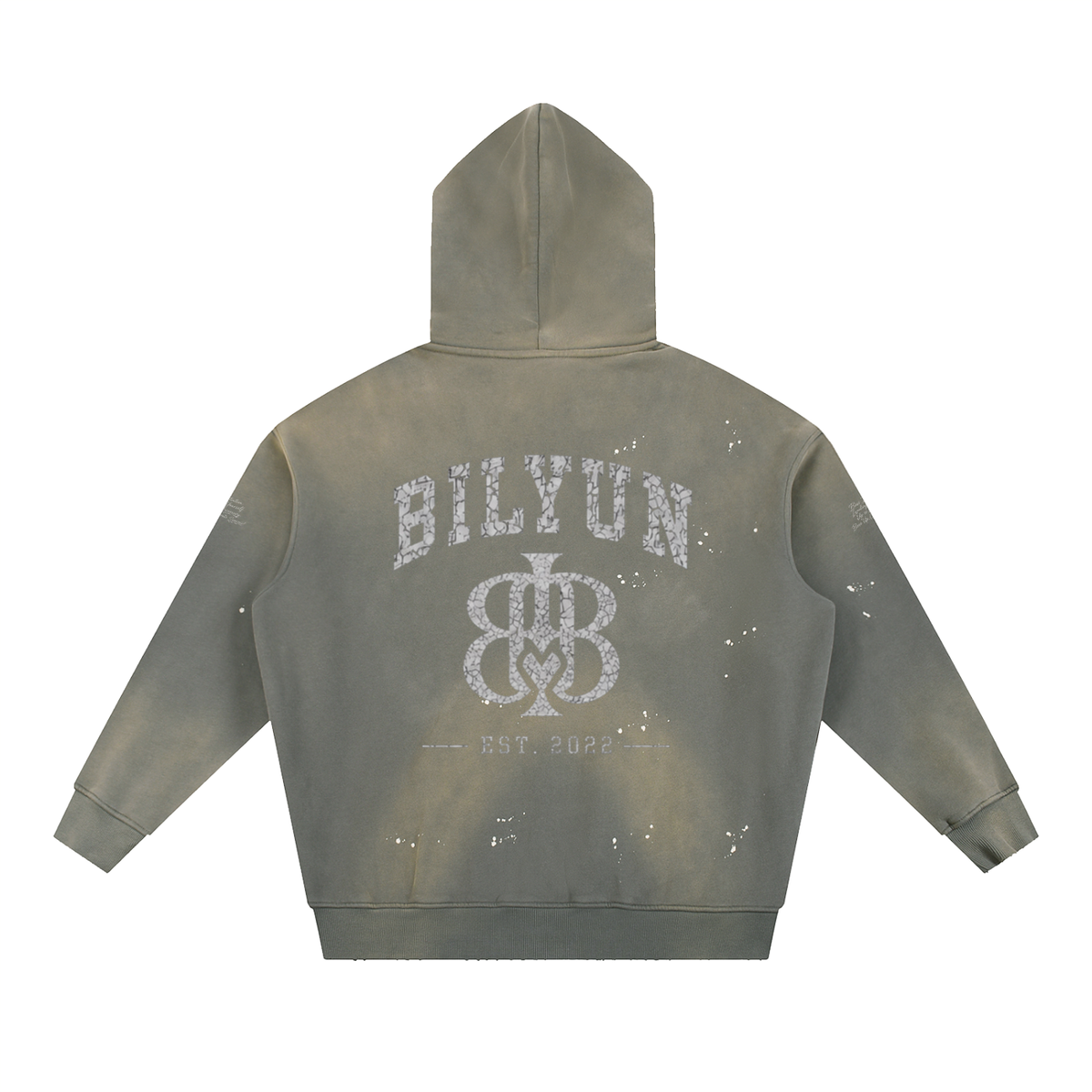 Vintage Washed Frayed Fleece Hoodie