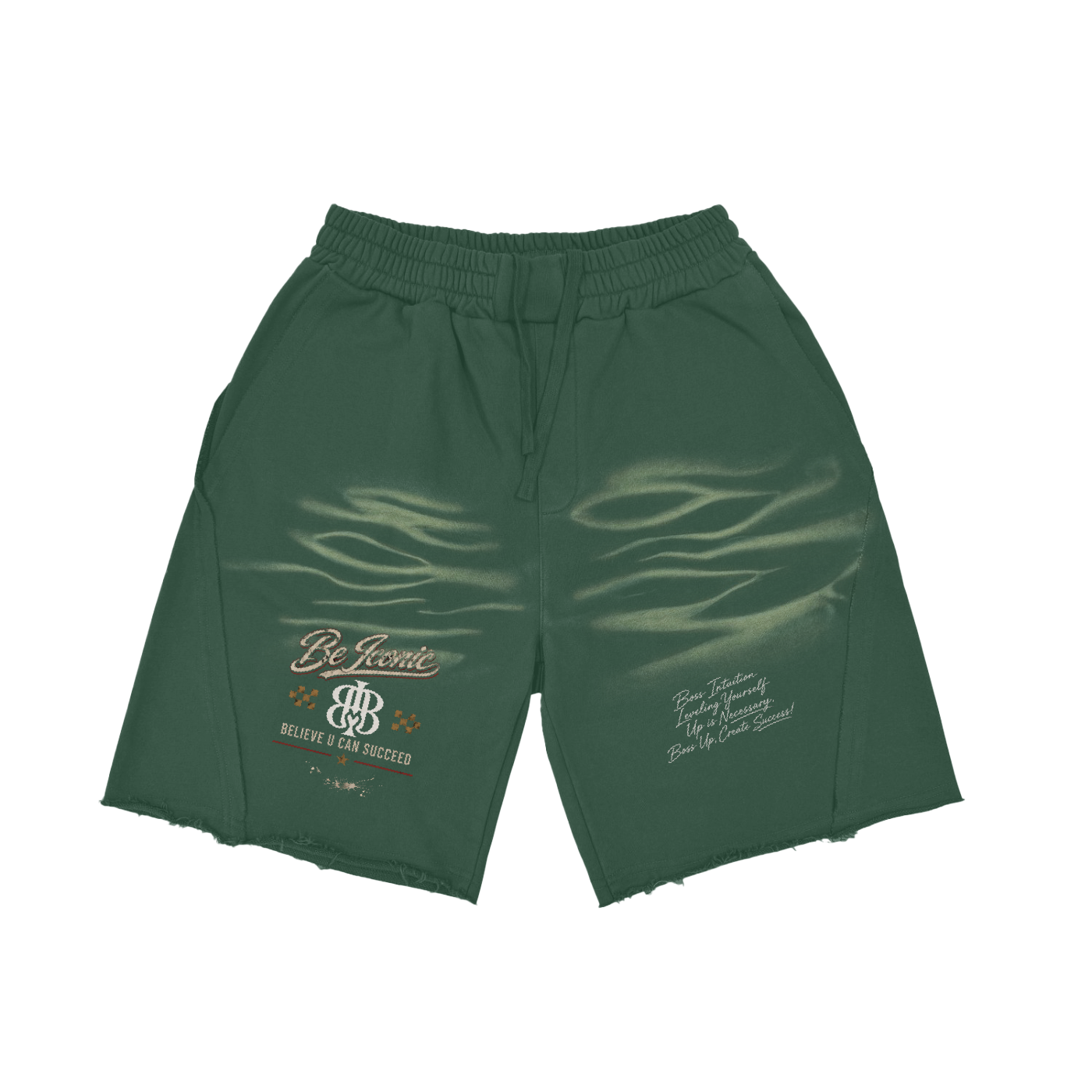 Vintage Washed Tiger Stripes Short Pants