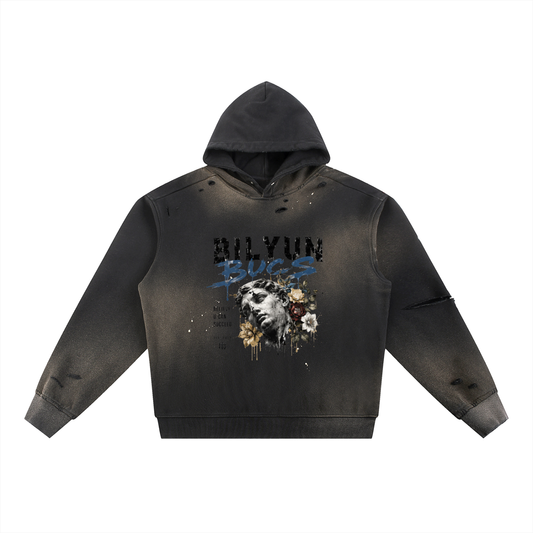 Sun Fade Frayed Fleece Hoodie