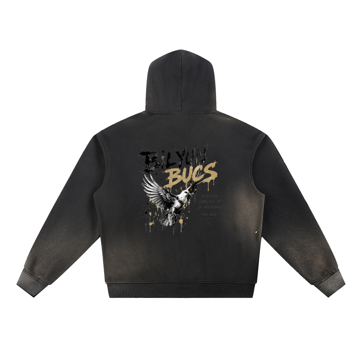Sun Fade Frayed Fleece Hoodie