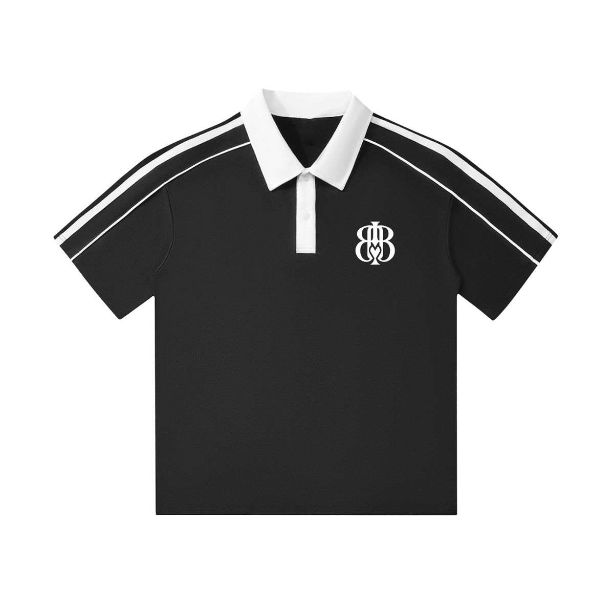 Contrast Collar Short-Sleeve Polo Shirt