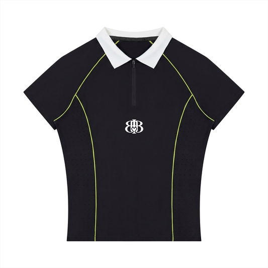 Women’s Slim Fit Quarter-Zip Polo Shirt
