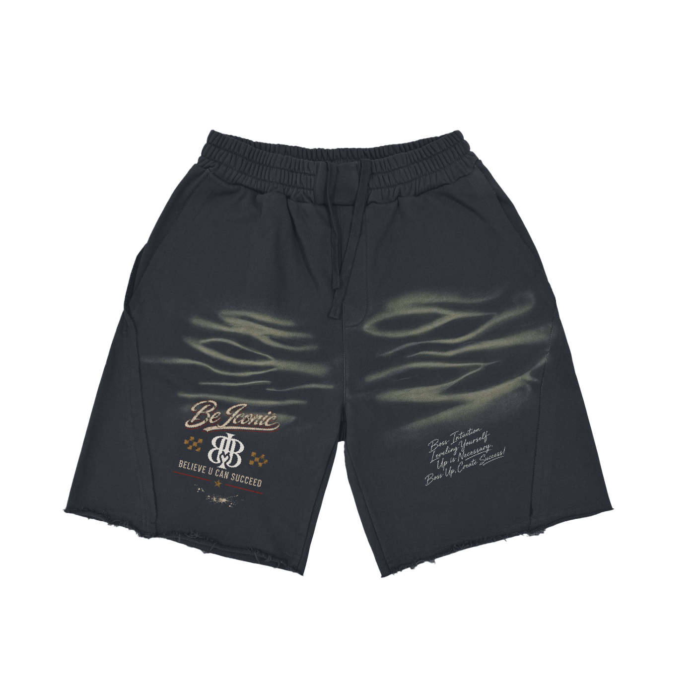 Vintage Washed Tiger Stripes Short Pants