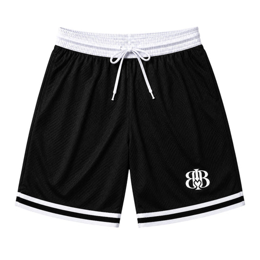 Classic Stripe Trim Basketball Shorts