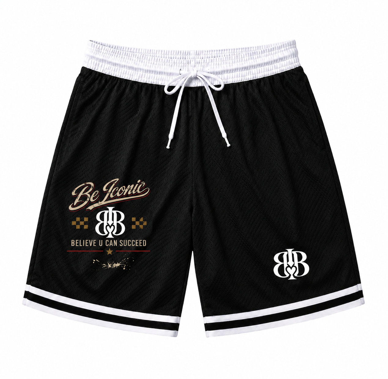 Classic Stripe Trim Basketball Shorts