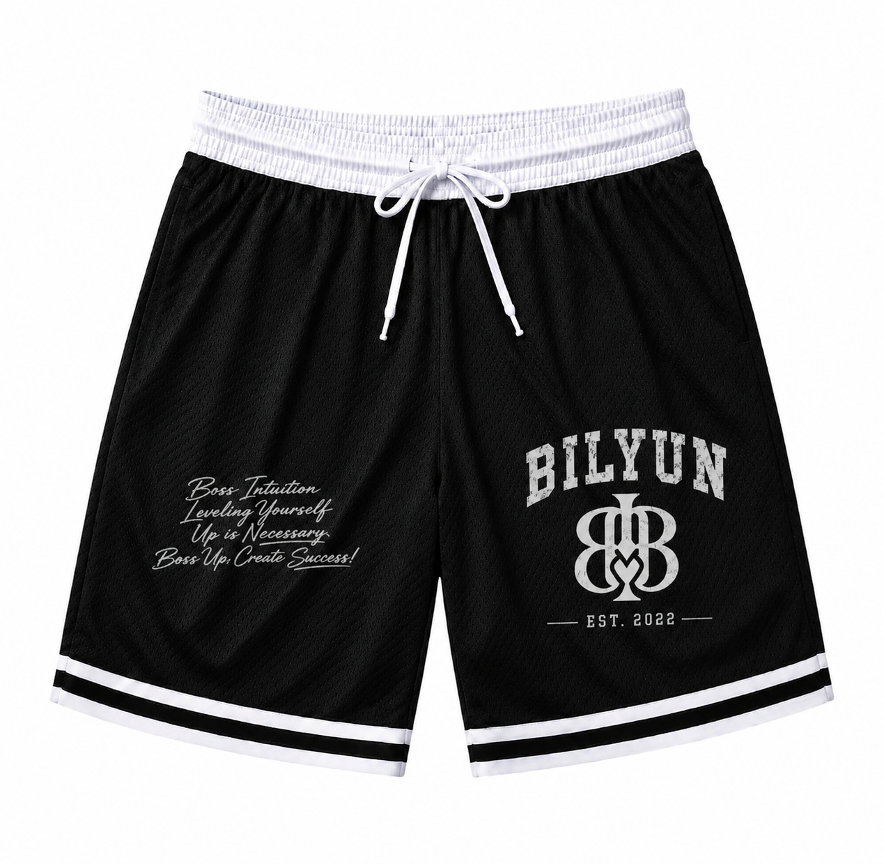 Classic Stripe Trim Basketball Shorts