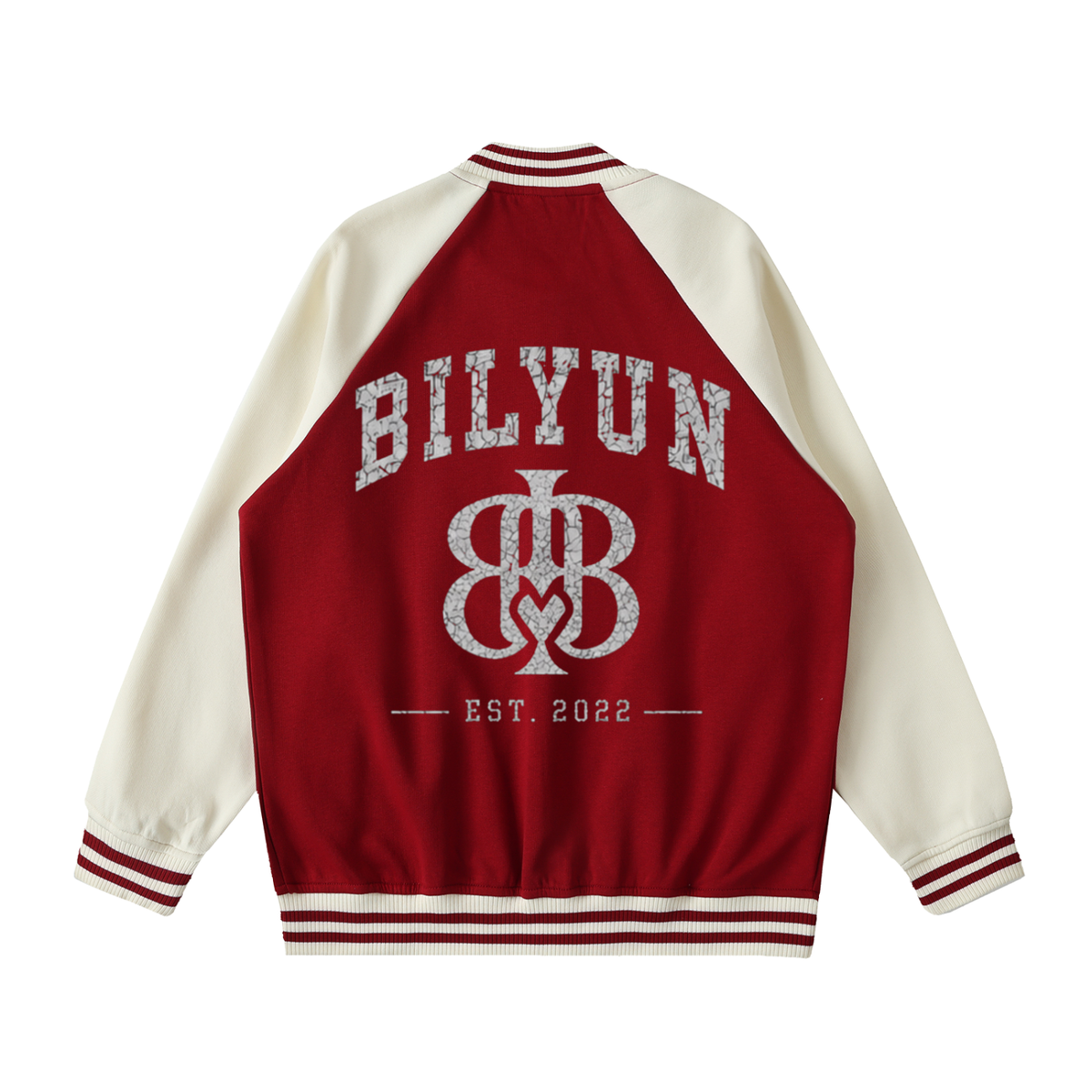 Two Tone Raglan Sleeve Varsity Jacket
