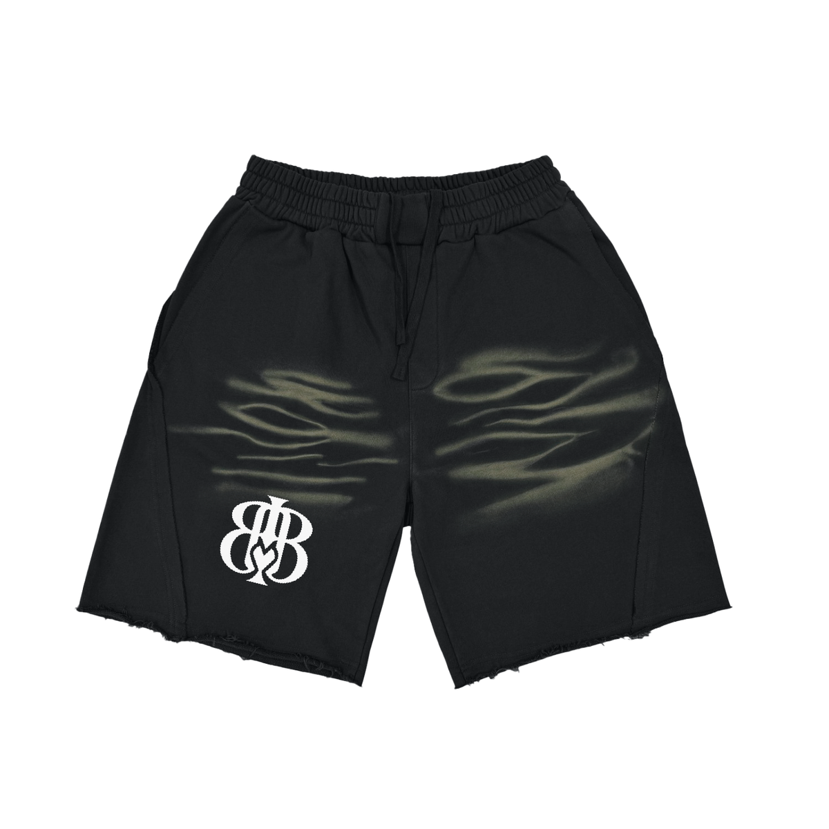 Vintage Washed Tiger Stripes Short Pants