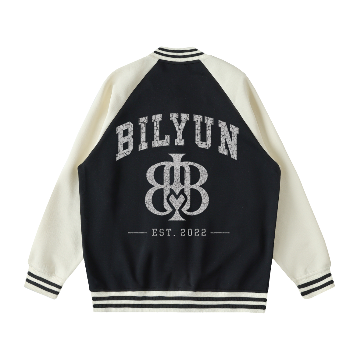 Two Tone Raglan Sleeve Varsity Jacket