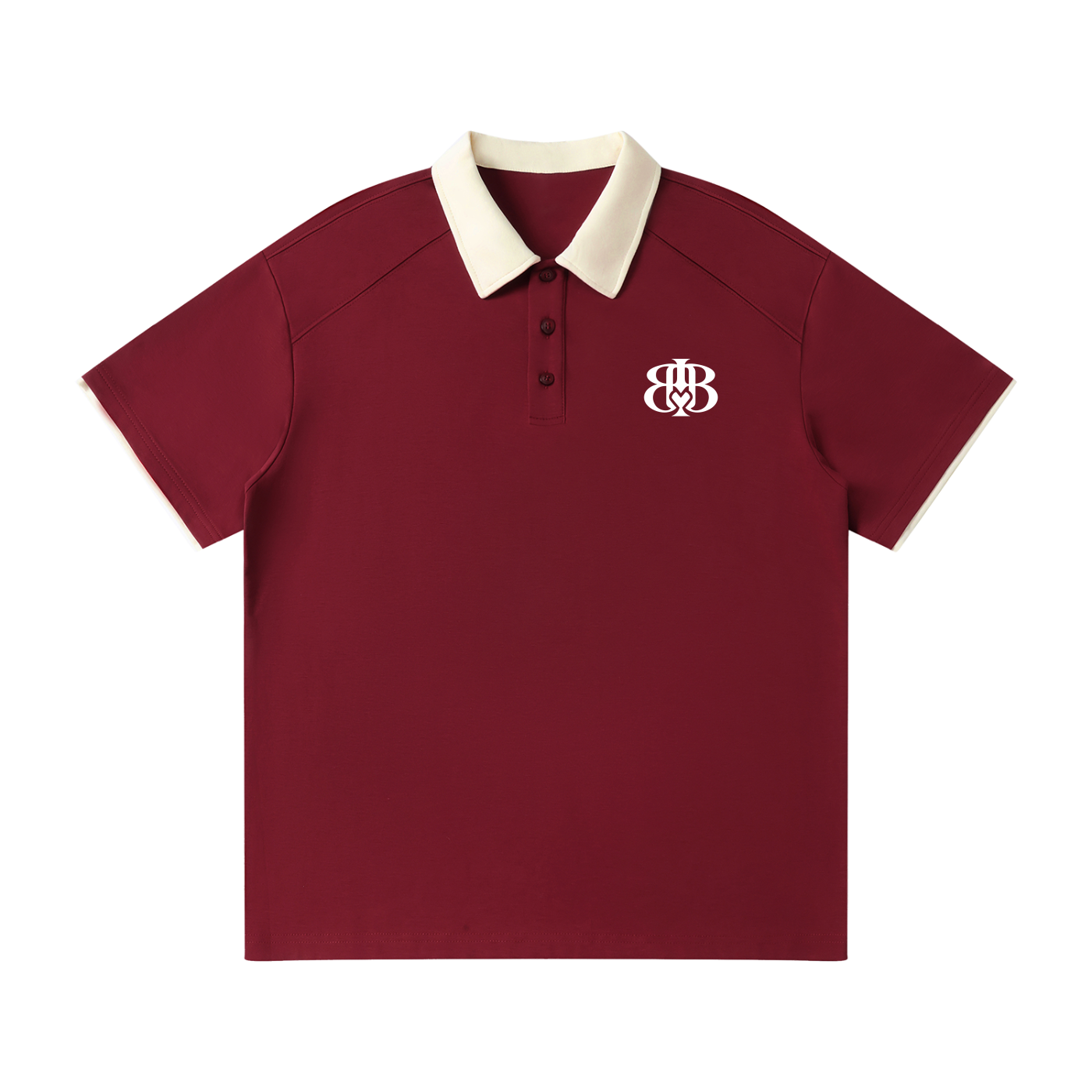 Contrast Collar Raglan Polo Shirt