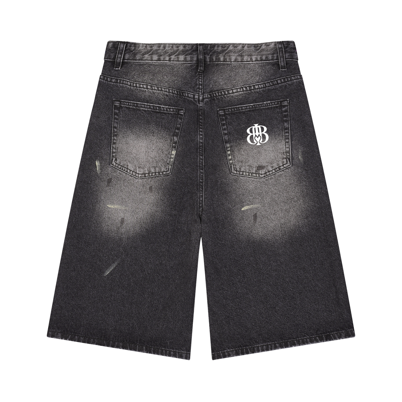 Men’s Vintage Wash Wide Leg Denim Shorts