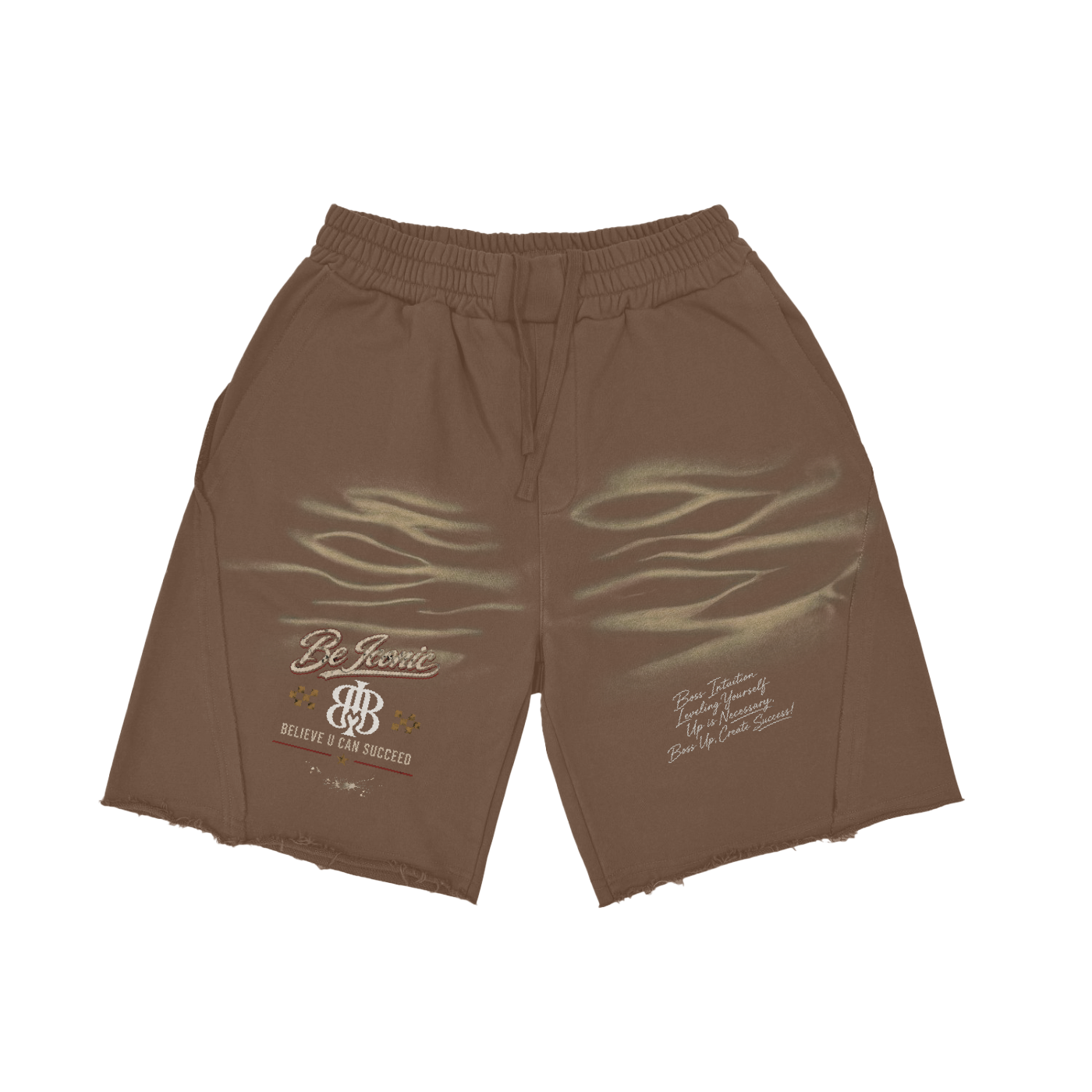 Vintage Washed Tiger Stripes Short Pants