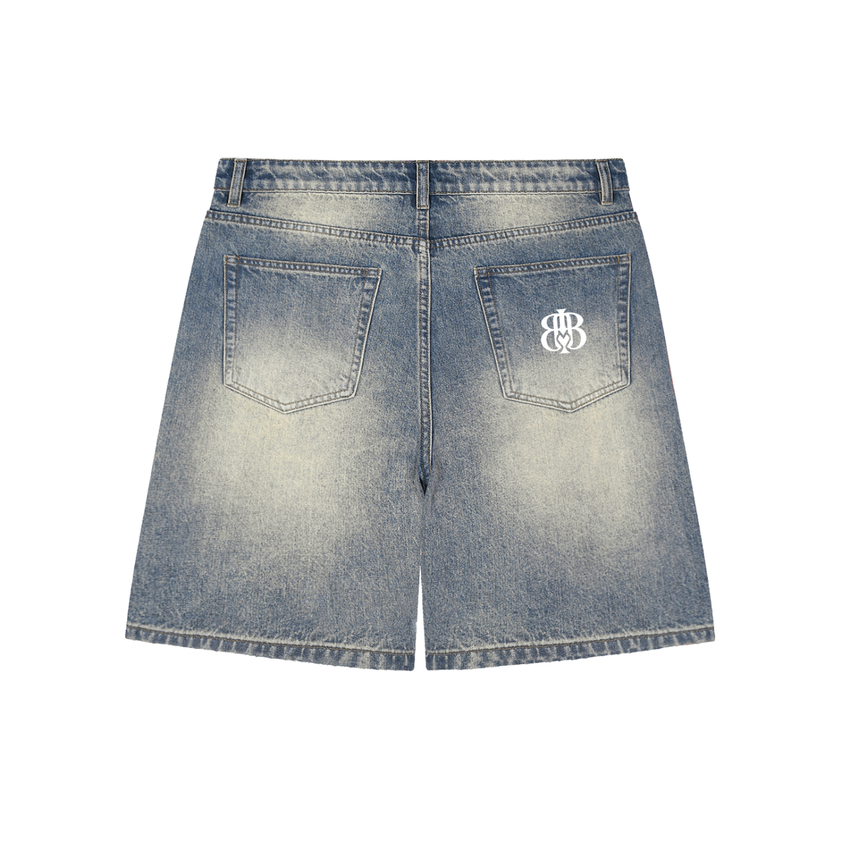 Faded Distressed Baggy Denim Shorts