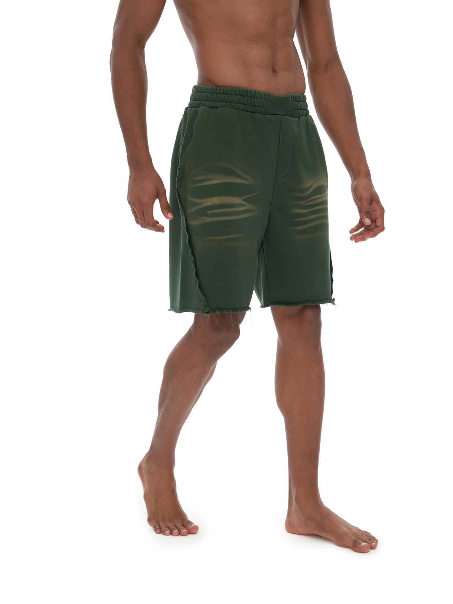 Vintage Washed Tiger Stripes Short Pants
