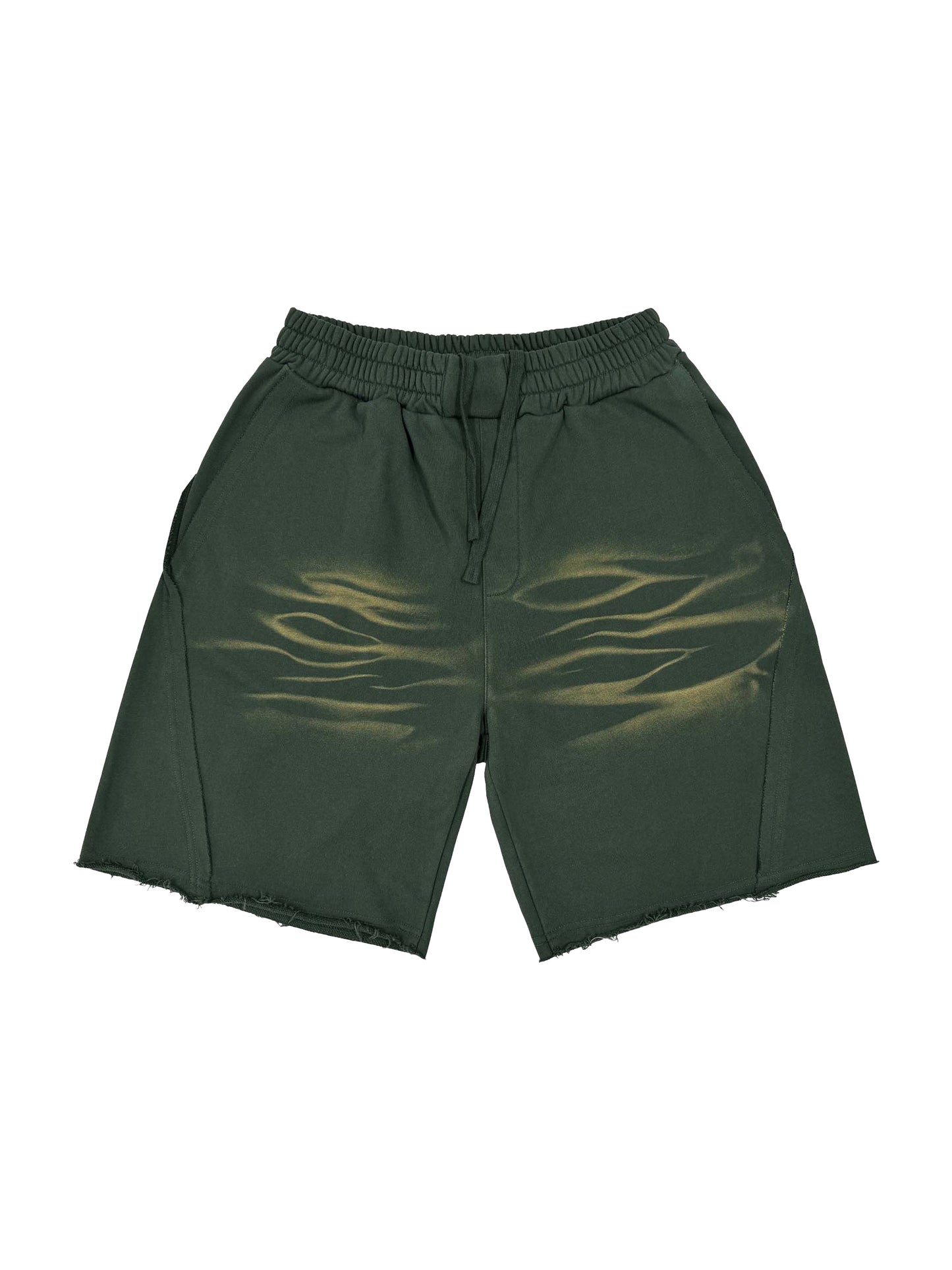Vintage Washed Tiger Stripes Short Pants
