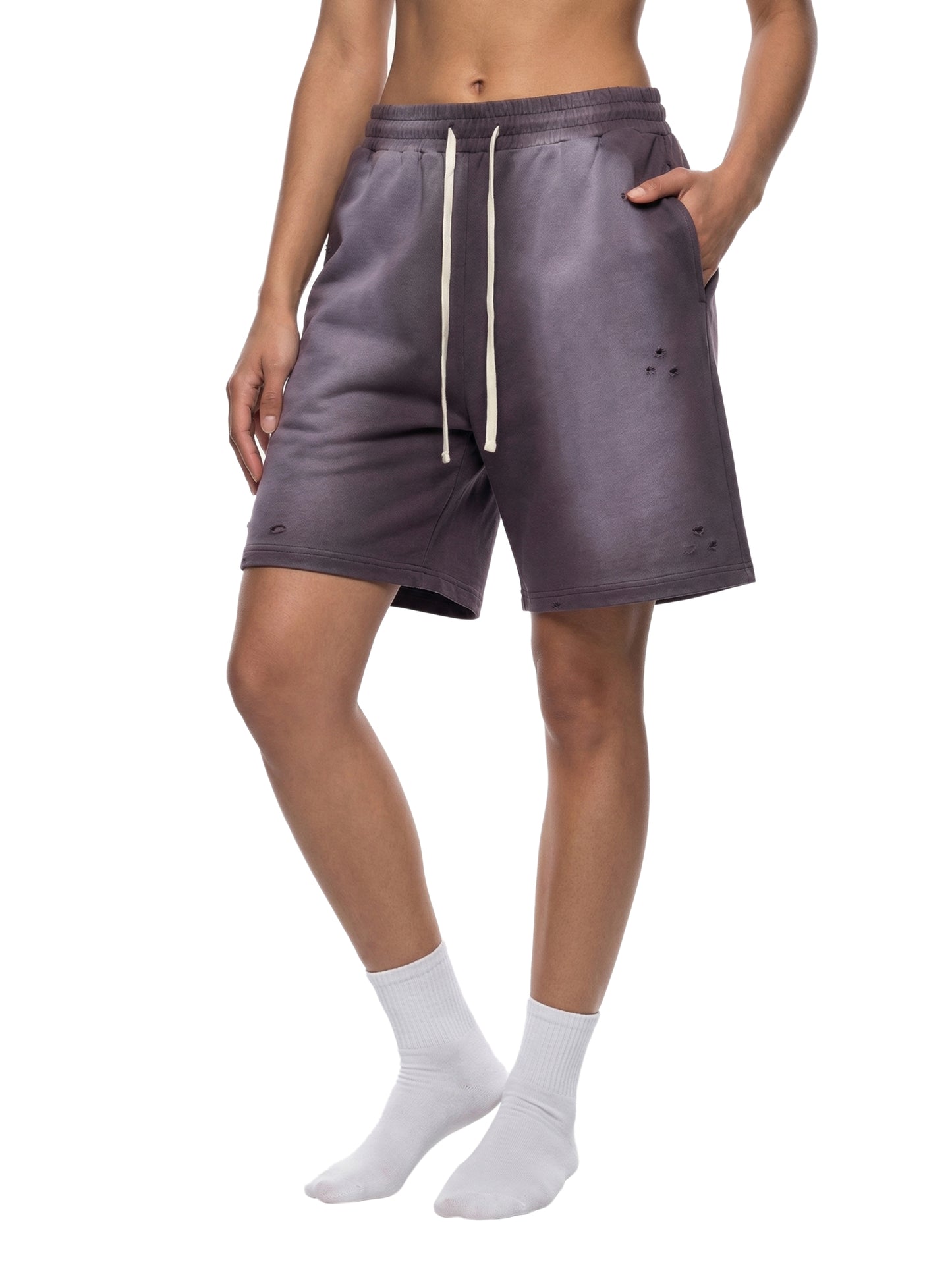Sun Fade Distressed Shorts